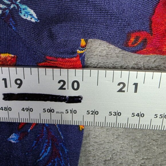 The Pioneer Woman Blue Floral 3/4 Sleeve Dress Rayon Spandex Blend L (12-14) - Picture 7 of 9